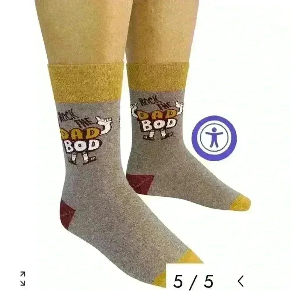New Funatic Rock The Dad Bod Socks - Funny Fathers Gift Hilarious Daddy